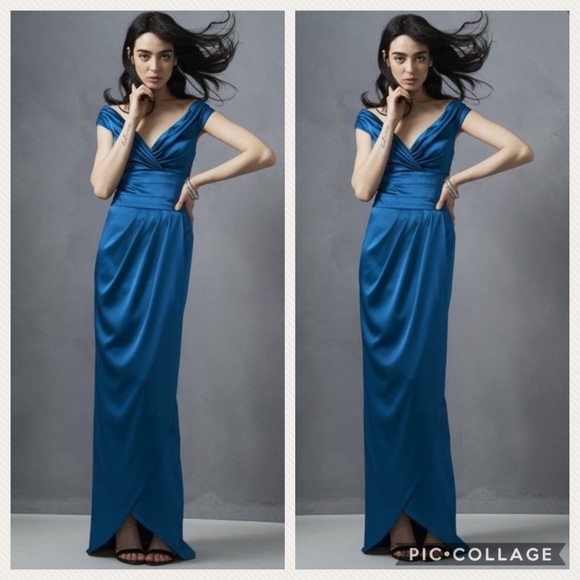 Kay unger long satin gown - Picture 1 of 2